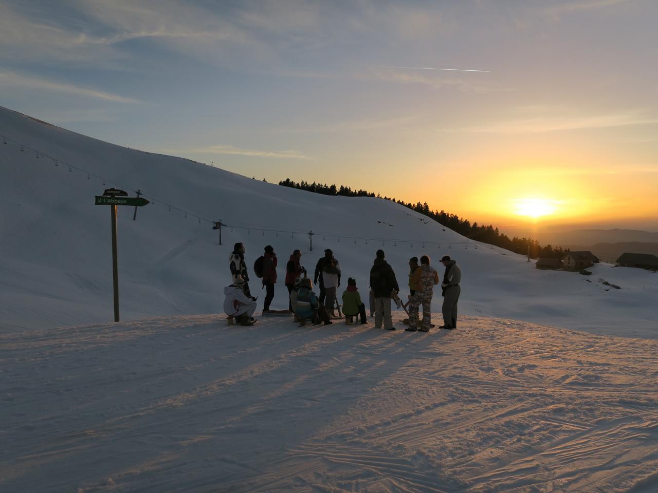 2017 11/03 soirée BNP couché de soleil lors de la descente en paret