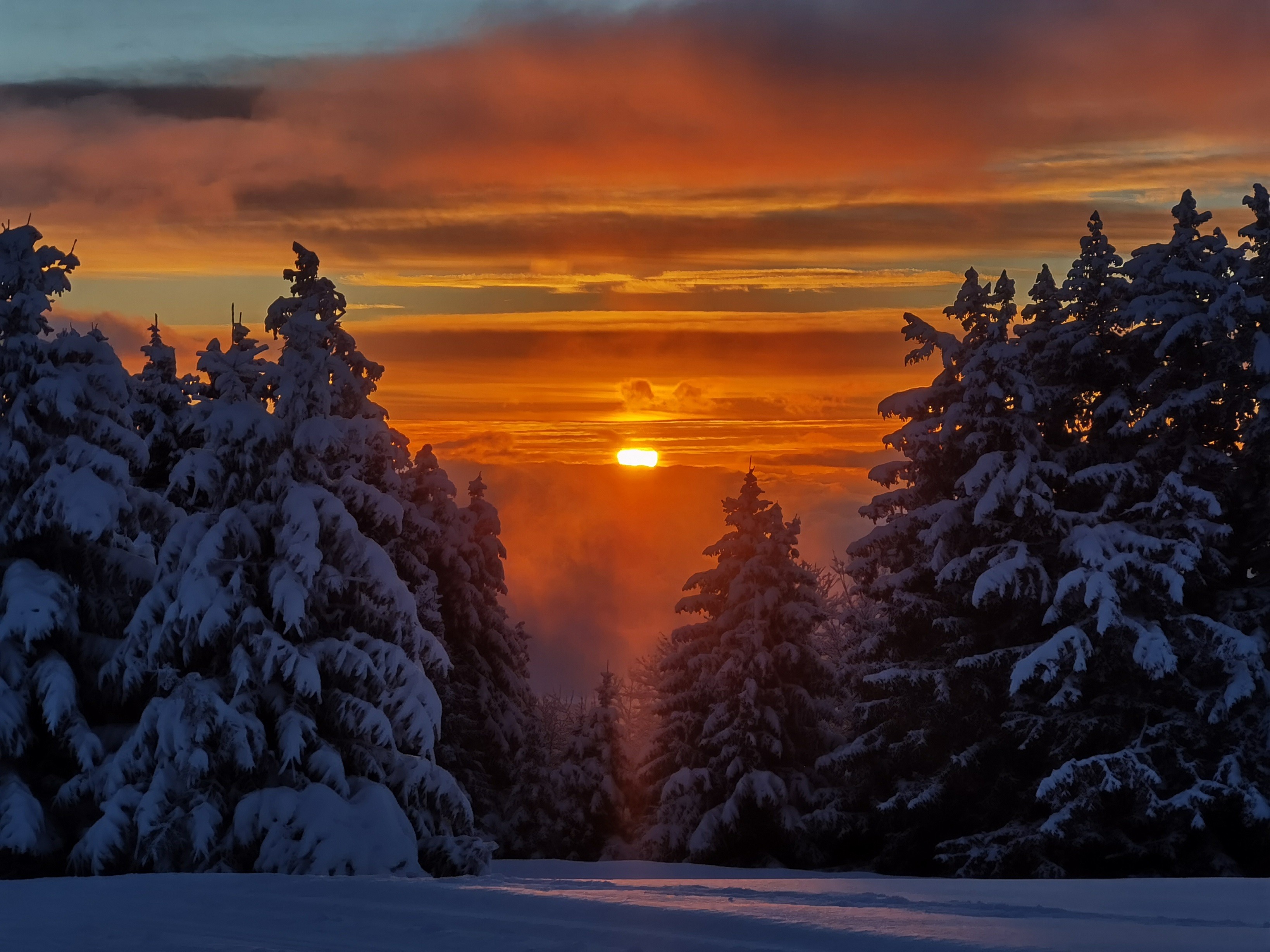Raquette apéro coucher de soleil