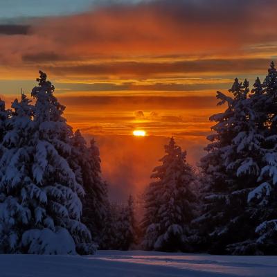 Raquette apéro coucher de soleil