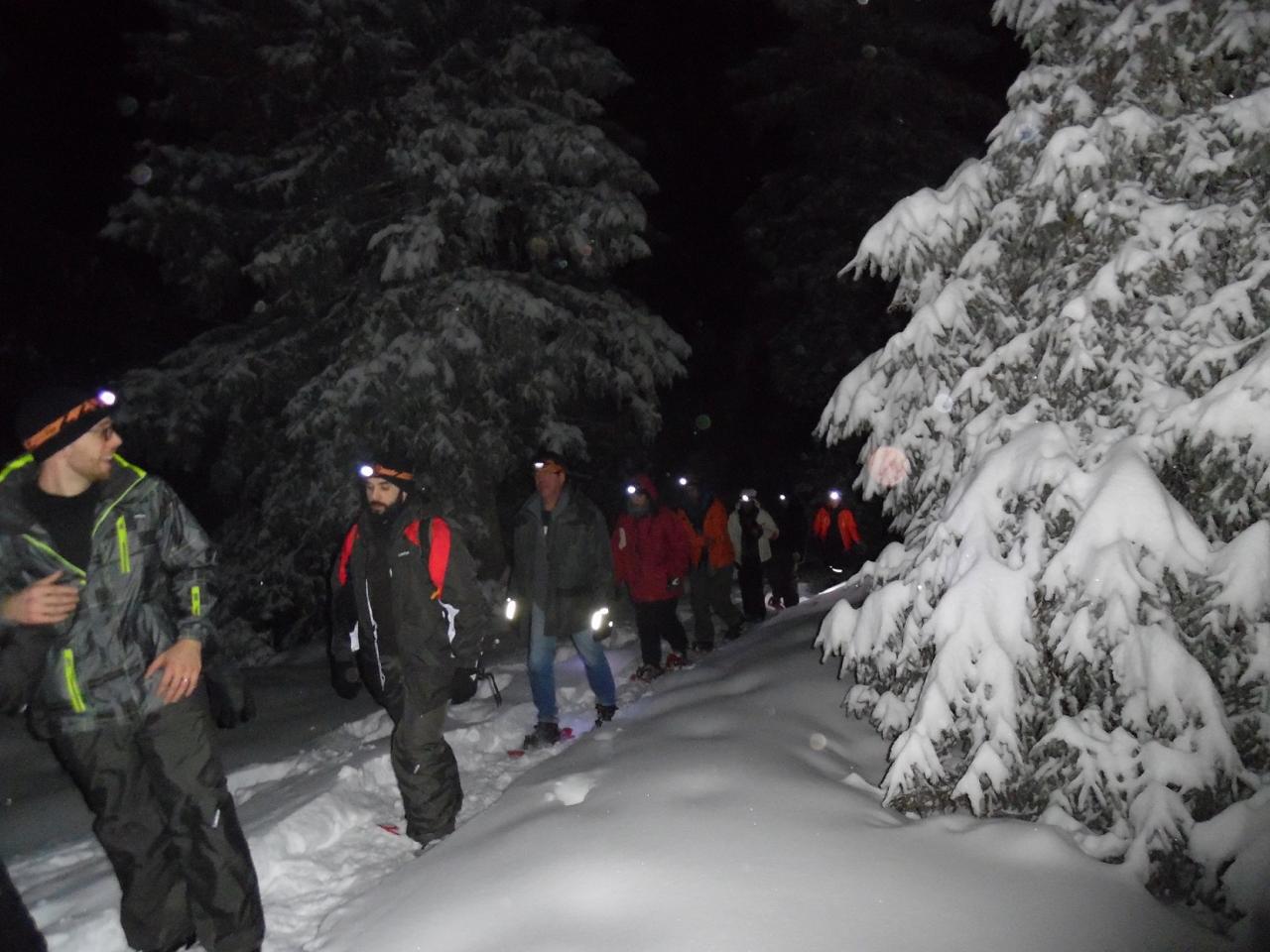 Soirée du 14 janvier 2017 raquette en forêt